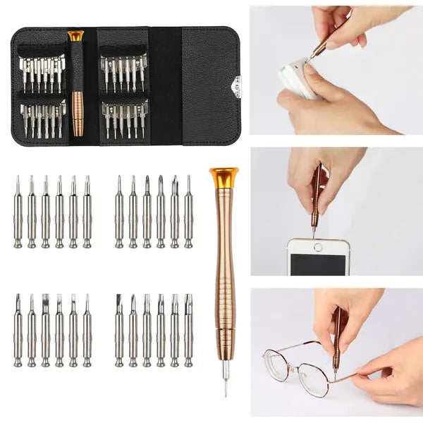 25 In 1 Multipurpose Precision Screwdriver Wallet Kit Repair Tools